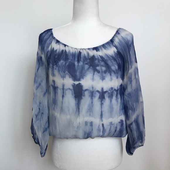 Alice + Olivia Tops - Alice + Olivia silk tie dyed top